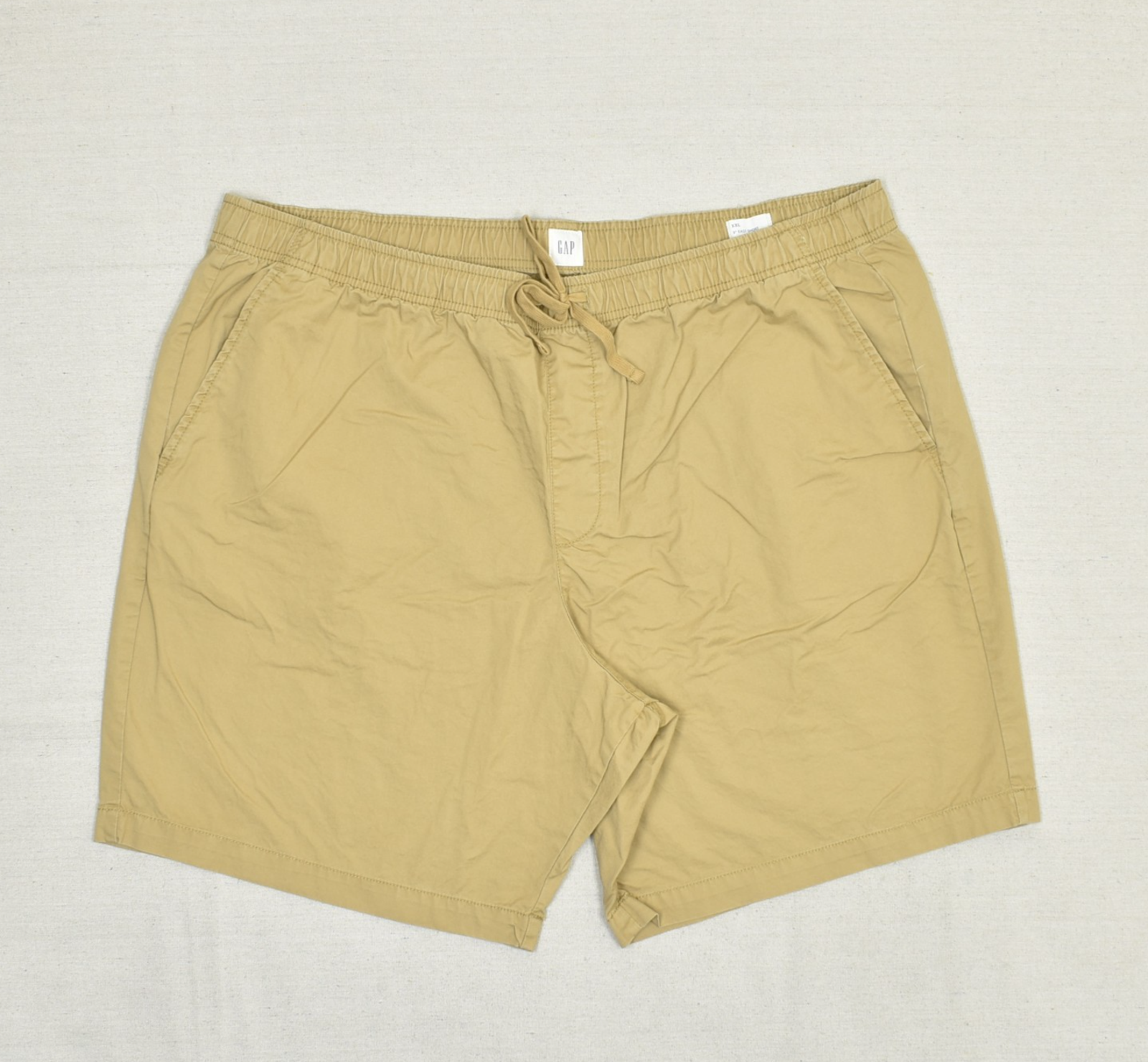 Gap Men's Bermuda Chino Short Cotton Brown Size 2xl Solid 9" Easy Drawstring
